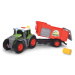 DICKIE Farm Traktor Fendt s přívěsem 26cm Balík sena