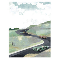 Ilustrace Zandvoort Circuit, Goed Blauw, (30 x 40 cm)