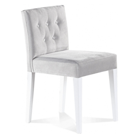 Dětská čalouněná židle quadrat - šedá/bílá