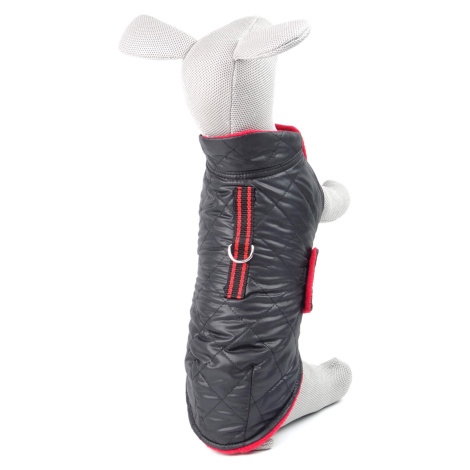 Vsepropejska Frosty prošitá zimní bunda pro psa Barva: Černo-červená, Délka zad (cm): 34, Obvod 