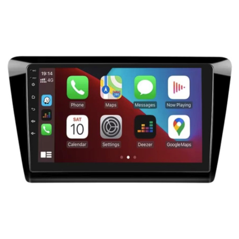 Hizpo 9" Autorádio Škoda Rapid Android Auto, Apple CarPlay, parkovací kamera 8+64 GB lesklý ráme