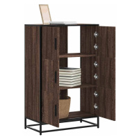 vidaXL Skříň highboard hnědý dub 68x35x106,5 cm kompozit a kov