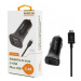 Nabíječka do auta ALIGATOR s microUSB kabelem a 2xUSB výstupem 2,4A, Turbo charge, Black