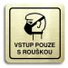 Accept Piktogram "vstup pouze s rouškou II" (80 × 80 mm) (zlatá tabulka - černý tisk)