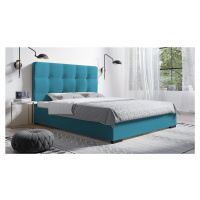 Eka Čalouněná postel Kanary 160x200 cm Barva látky Trinity: (2313) Modrá, Úložný prostor: S dřev