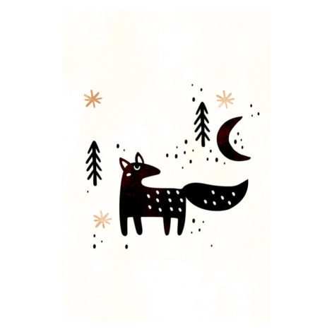 Ilustrace Little Winter Fox, Kubistika, 26.7 × 40 cm