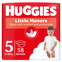 HUGGIES Little Movers plenky 5 (11-25 kg) 58 ks