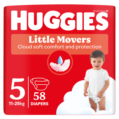 HUGGIES® Little Movers plenky 5 (11-25 kg) 58 ks