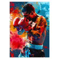 Ilustrace Sport Boxer 4, Justyna Jaszke, 30 × 40 cm