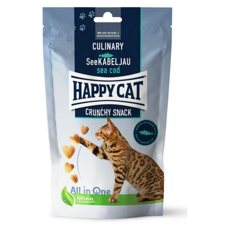 Happy Cat Culinary Crunchy pamlsek s mořskou treskou 5 × 70 g