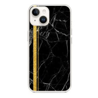 TopQ Kryt STYLE iPhone 14 Mramor černo-zlatý 109782