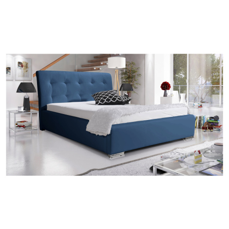 Eka Čalouněná postel Star - Eko-kůže 160x200 cm Barva látky Eko-kůže: Tmavě modrá (09), Úložný p
