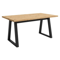 Stůl Iga Dub Artisan / Černá Mat 160x90