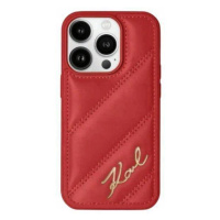 Karl Lagerfeld Diagonal Quilted Script Pouzdro pro iPhone 15 14 13