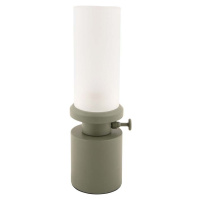 Khaki LED stmívatelná stolní lampa s kovovým stínidlem/se skleněným stínidlem (výška 29,5 cm) Ca