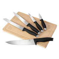 Sada nožů s prkénkem 6 ks Matte Black Collection