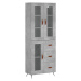 vidaXL Skříň highboard betonově šedá 69,5x34x180 cm kompozitní dřevo