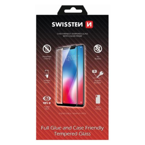 Tvrzené sklo Swissten Full Glue, Color Frame, Case Friendly pro Huawei P20, černá