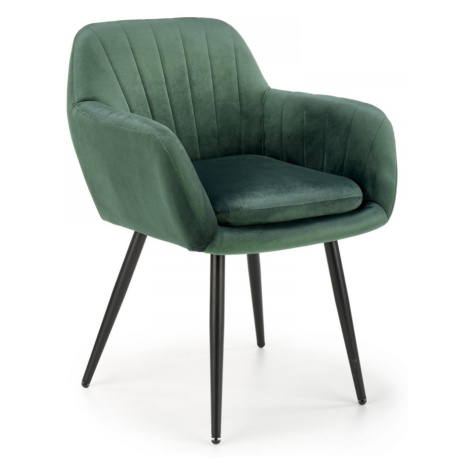 HALMAR Designová židle Terri tmavě zelená