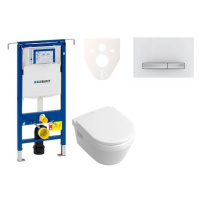 Cenově zvýhodněný závěsný WC set Geberit do lehkých stěn / předstěnová montáž+ WC Villeroy & Boc