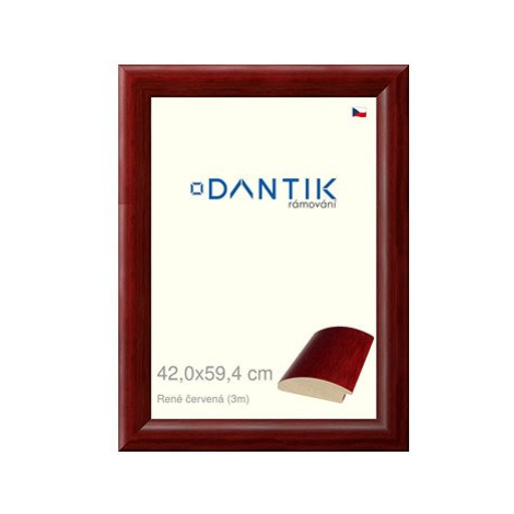 DANTIK rámeček 42 × 59,4, René červený plexi čiré