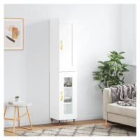 vidaXL Skříň highboard bílá s vysokým leskem 34,5x34x180 cm kompozit