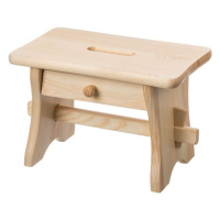 Dřevěná stolička s šuplíkem