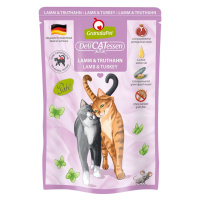 GranataPet pro kočky – Delicatessen Pouch jehněčí maso a krocan 6 × 85 g
