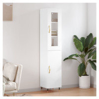 vidaXL Skříň highboard bílá s vysokým leskem 34,5x34x180 cm kompozit