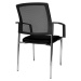 Topstar Síťovaná stohovací židle, 4 nohy, bal.j. 2 ks, černý sedák, pochromovaný podstavec