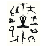 Ilustrace Yoga positions, VeraPetruk, (30 x 40 cm)