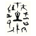 Ilustrace Yoga positions, VeraPetruk, (30 x 40 cm)
