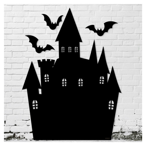 Halloweenská výzdoba na zeď - Strašidelný hrad DUBLEZ