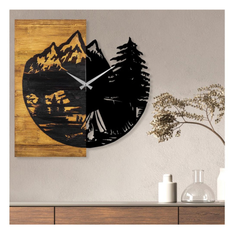 Nástěnné hodiny 56x58 cm 1xAA dřevo/kov Donoci