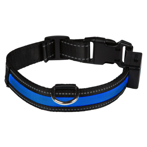 Eyenimal LED-svítící obojek - modrý - Vel. M: 45 - 55 cm obvod krku, Š 25 mm