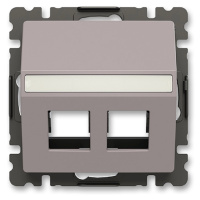 ABB Kryt zásuvky komunikační 2x Zoni, greige