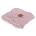 CEBA - Deka pletená v dárkovém balení 90 x 90 rýžový vzor růžová