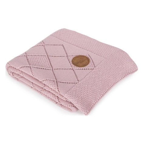 CEBA - Deka pletená v dárkovém balení 90 x 90 rýžový vzor růžová CebaBaby