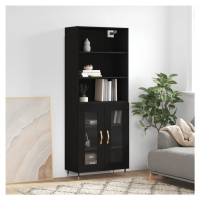 vidaXL Skříň highboard černá 69,5 x 34 x 180 cm kompozitní dřevo