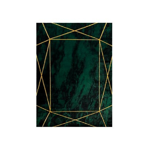 Dywany Łuszczów Kusový koberec Emerald 1022 green and gold 80 × 150 cm