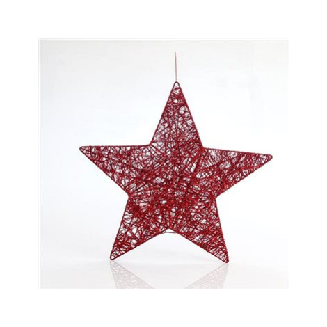 Závěsná hvězda, červená, 45 cm eurolamp