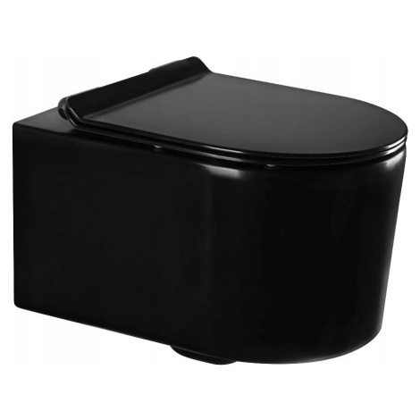 MEXEN/S Sofia Závěsná WC mísa včetně sedátka s slow-slim, z duroplastu, černá matná 30540185