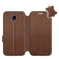 Flip pouzdro na mobil Samsung Galaxy J5 2017 - Hnědé - kožené - Brown Leather