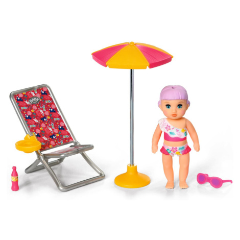 BABY born Minis Sada s lehátkem, slunečníkem a panenkou Zapf Creation
