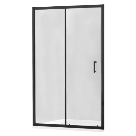 MEXEN Apia posuvné sprchové dveře 125 cm, transparent, černá 845-125-000-70-00