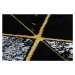 Dywany Łuszczów Kusový koberec Gloss 400B 86 3D geometric black/gold kruh - 150x150 (průměr) kru