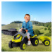 Traktor na šlapání s nakladačem a přívěs Farmer Max Green Tractor+Trailer Smoby zelený s polohov