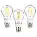 IMMAX NEO LITE Smart sada 3x filamentová žárovka LED E27 7W teplá, studená bílá, stm, WiFi
