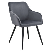 Juskys Židle Tarje se sametovým potahem v tmavě šedé barvě
