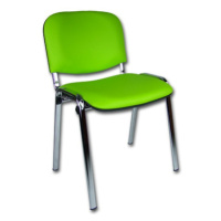 Konferenční židle ISO eko-kůže CHROM Žlutozelená D5 EKO